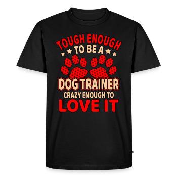 Cadeau d’éducateur canin pour animaux de compagnie - T-shirt Premium bio Homme - noir - Devant - Nico (187cm)