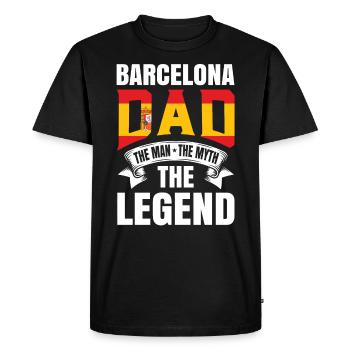 Cadeau du père de Barcelone - T-shirt Premium bio Homme - noir - Devant - Nico (187cm)