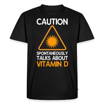 Gesundes Vitamin d geschenk - Männer Premium Bio T-Shirt - Schwarz - Vorne - Nico (187cm)