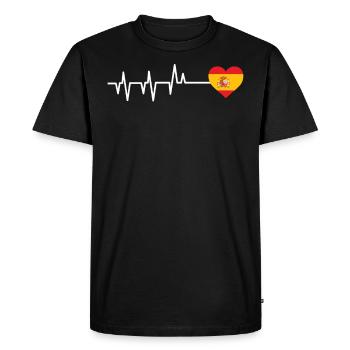 Espana Heartbeat Cadeau - T-shirt Premium bio Homme - noir - Devant - Nico (187cm)