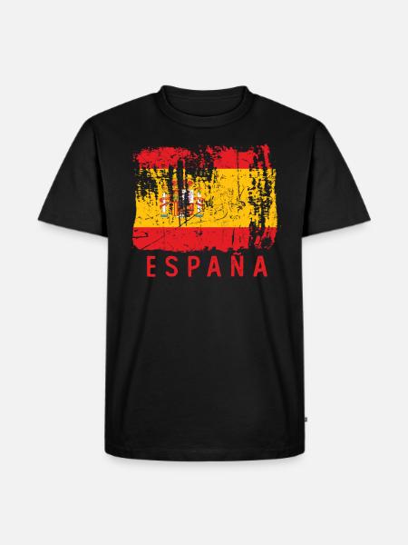Espana spain flag rooted gift - Men's Premium Organic T-Shirt - black