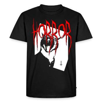 Horror Cat - Men's Premium Organic T-Shirt - black - Front - Nico (187cm)