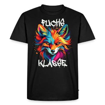 Graffiti Fuchsklasse Grundschule Klassentier - Männer Premium Bio T-Shirt - Schwarz - Vorne - Nico (187cm)