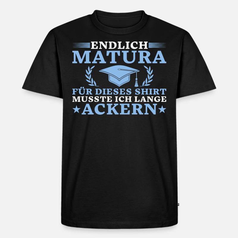 Endlich Matura Schulabschluss - Männer Premium Bio T-Shirt - Schwarz