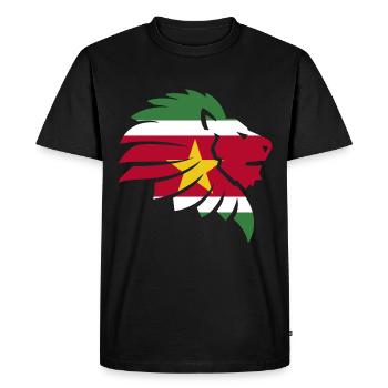 Suriname drapeau créoles Lachmon Sranan cadeau - T-shirt Premium bio Homme - noir - Devant - Nico (187cm)