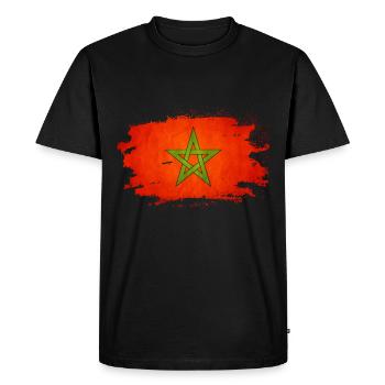 Maroc - T-shirt Premium bio Homme - noir - Devant - Nico (187cm)