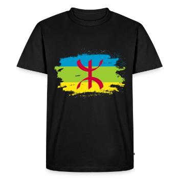 Amazigh - T-shirt Premium bio Homme - noir - Devant - Nico (187cm)