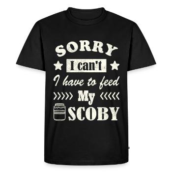 Désolé, je ne peux pas. Je dois nourrir mon Scoby - T-shirt Premium bio Homme - noir - Devant - Nico (187cm)