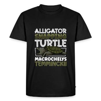 Alligator turtle - Men's Premium Organic T-Shirt - black - Front - Nico (187cm)