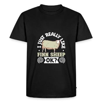 I love my Finn sheep - Men's Premium Organic T-Shirt - black - Front - Nico (187cm)