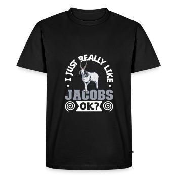 I love my Jacob sheep - Men's Premium Organic T-Shirt - black - Front - Nico (187cm)