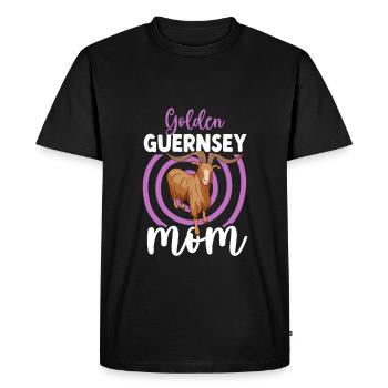 Mom of a Golden Guernsey Goat - Men's Premium Organic T-Shirt - black - Front - Nico (187cm)