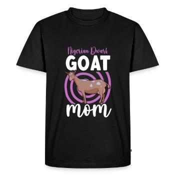 Mom of an African dwarf goat - Men's Premium Organic T-Shirt - black - Front - Nico (187cm)