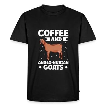 Coffee and Anglo-Nubian goat - Men's Premium Organic T-Shirt - black - Front - Nico (187cm)