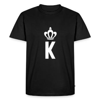 Couple roi et reine - T-shirt Premium bio Homme - noir - Devant - Nico (187cm)