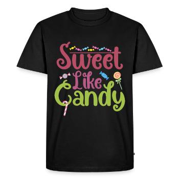 February 14 Valentine's Day Gift Candy - Men's Premium Organic T-Shirt - black - Front - Nico (187cm)