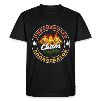 Dumpster Fire Response Team Leader - Men's Premium Organic T-Shirt - black - Front - Nico (187cm)