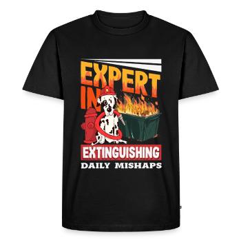Dumpster Fire Response Team Leader - Men's Premium Organic T-Shirt - black - Front - Nico (187cm)