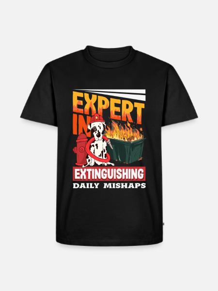 Müllcontainer Fire Response Team Leader - Männer Premium Bio T-Shirt - Schwarz