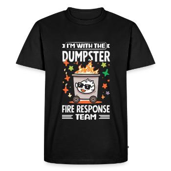 Dumpster Fire Response Team Leader - Men's Premium Organic T-Shirt - black - Front - Nico (187cm)