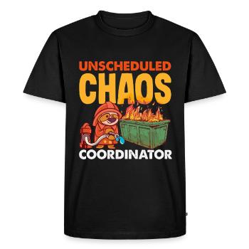Dumpster Fire Response Team Leader - Men's Premium Organic T-Shirt - black - Front - Nico (187cm)