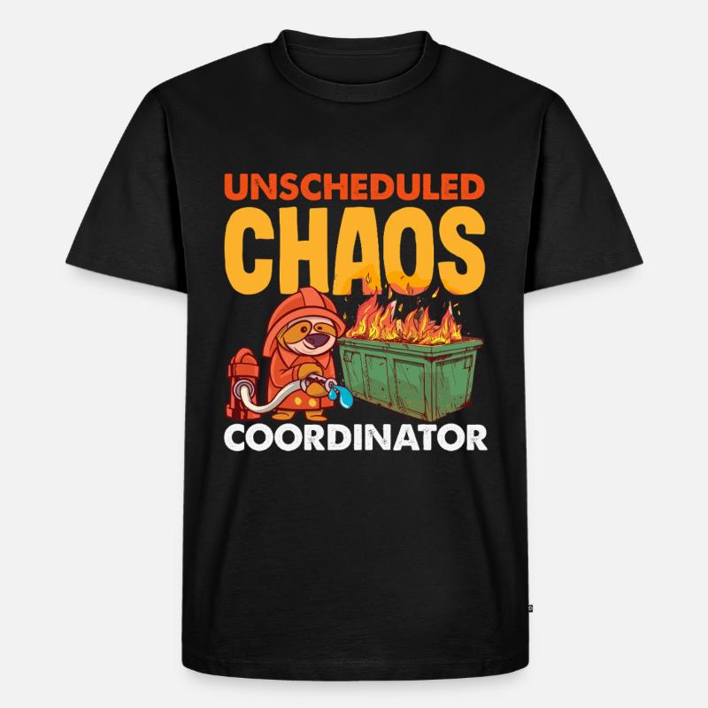 Müllcontainer Fire Response Team Leader - Männer Premium Bio T-Shirt - Schwarz
