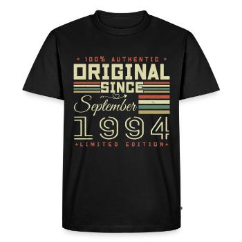 September 1994 September 31st Anniversary Limited Edition - Men's Premium Organic T-Shirt - black - Front - Nico (187cm)