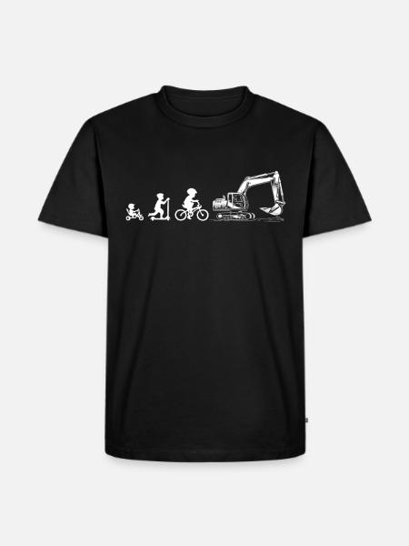 Evolution Lovers of excavators - Men's Premium Organic T-Shirt - black
