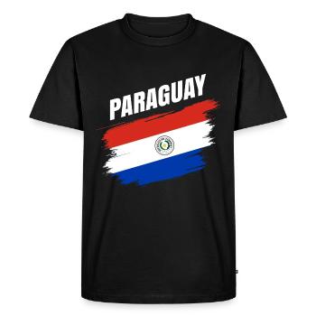 Paraguay Amérique Voyage Idée cadeau - T-shirt Premium bio Homme - noir - Devant - Nico (187cm)