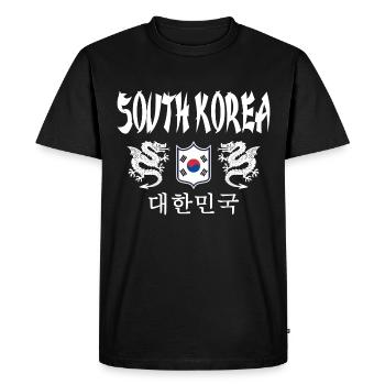 Corée du Sud - T-shirt Premium bio Homme - noir - Devant - Nico (187cm)