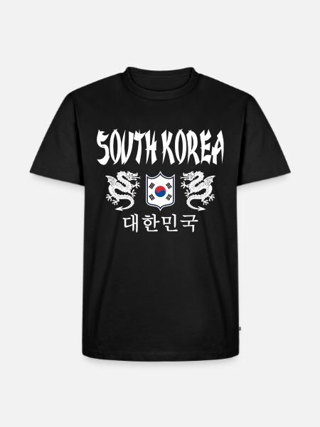 South Korea - Men's Premium Organic T-Shirt - black