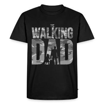 le marchement dad camo avec fille - T-shirt Premium bio Homme - noir - Devant - Nico (187cm)