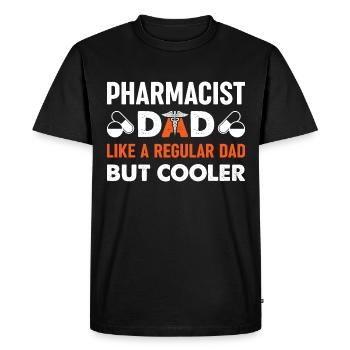 Apothicaire Papa Glacière Papa Pharmacie Pharma - T-shirt Premium bio Homme - noir - Devant - Nico (187cm)