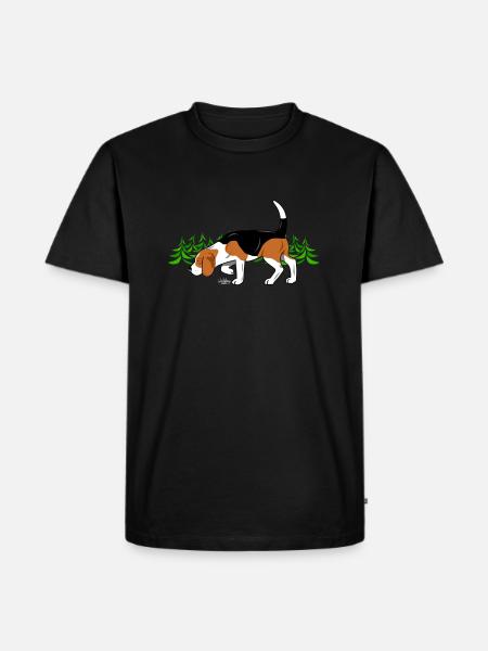 beaglevainmetsassa - Männer Premium Bio T-Shirt - Schwarz