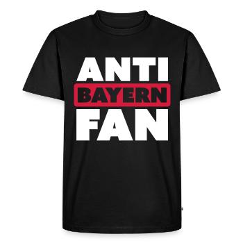 ANTI BAYERN FAN - Männer Premium Bio T-Shirt - Schwarz - Vorne - Nico (187cm)
