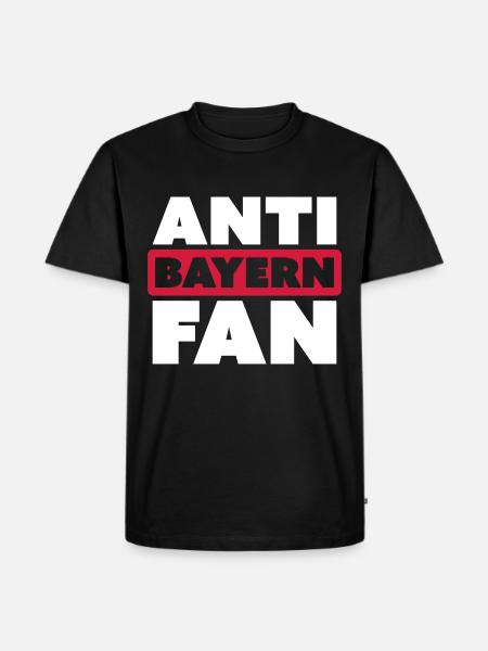 ANTI BAYERN FAN - Männer Premium Bio T-Shirt - Schwarz