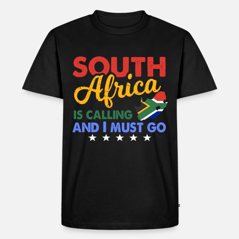 Südafrika - Männer Premium Bio T-Shirt - Schwarz
