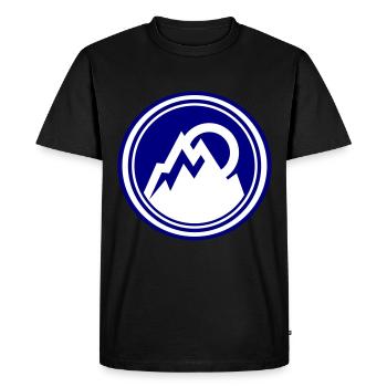 Montagnes Nature Icône Montagnes - T-shirt Premium bio Homme - noir - Devant - Nico (187cm)