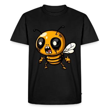 Bee Halloween Zombie - Men's Premium Organic T-Shirt - black - Front - Nico (187cm)