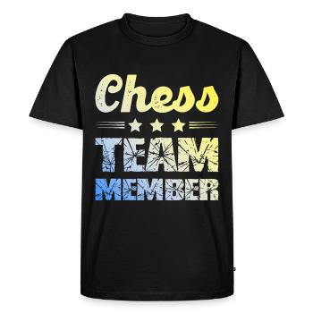 Chess Team - Men's Premium Organic T-Shirt - black - Front - Nico (187cm)