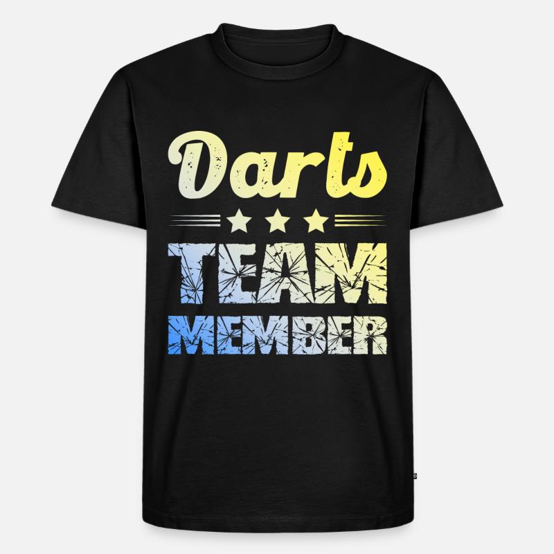 Darts Team - Männer Premium Bio T-Shirt - Schwarz