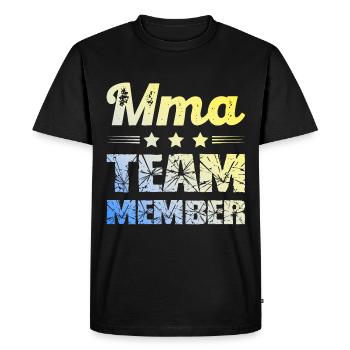 L’équipe Mma - T-shirt Premium bio Homme - noir - Devant - Nico (187cm)