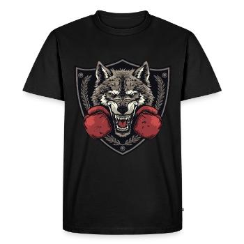 Wolf Boxer MMA - T-shirt Premium bio Homme - noir - Devant - Nico (187cm)