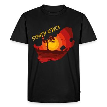 South Africa - Men's Premium Organic T-Shirt - black - Front - Nico (187cm)