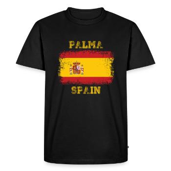 Party Palma de Mallorca Spain Flag - Men's Premium Organic T-Shirt - black - Front - Nico (187cm)