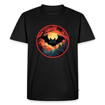 Chauves-souris Flying Foxes Halloween - T-shirt Premium bio Homme - noir - Devant - Nico (187cm)