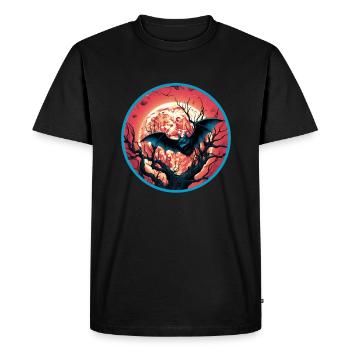 Chauves-souris Flying Foxes Halloween - T-shirt Premium bio Homme - noir - Devant - Nico (187cm)