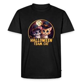 Halloween Team Cat Chats mignons Chats Amoureux - T-shirt Premium bio Homme - noir - Devant - Nico (187cm)