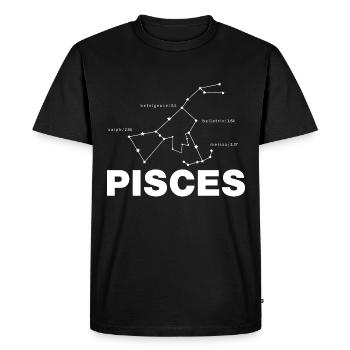 Constellation Pisces Space Universe Zodiac - Men's Premium Organic T-Shirt - black - Front - Nico (187cm)