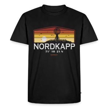 North Cape Norway, Nordkapp - Men's Premium Organic T-Shirt - black - Front - Nico (187cm)